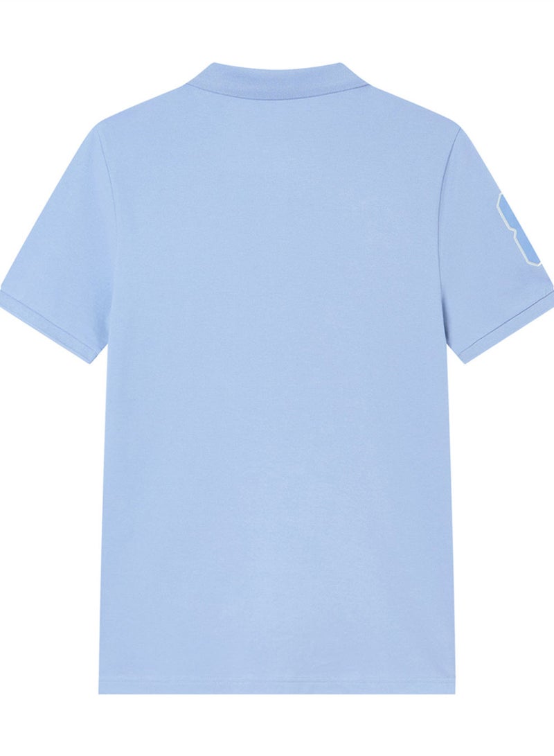 GIORDANO Men’s Slim Fit 3D Lion Embroidery Lycra Pique Polo - Image 4